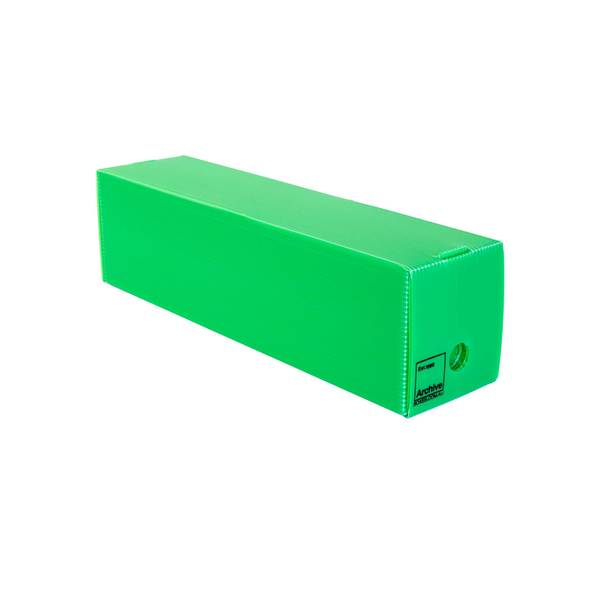 Toploader Card Storage Box interior showing 37.5cm snug fit for standard 3x4 inch rigid toploaders