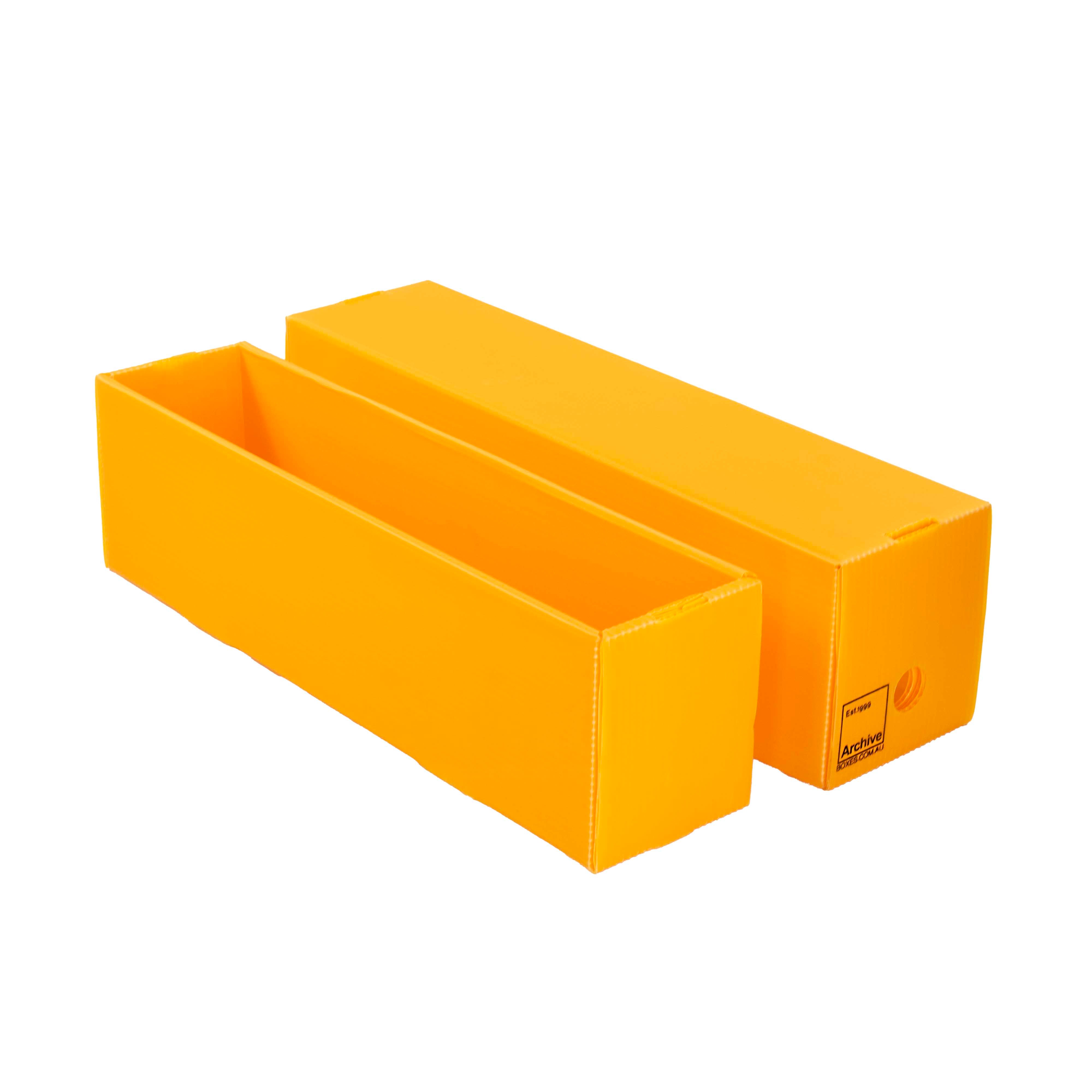 White Toploader Card Storage Box – stackable archival container holding 35pt and 130pt toploaders