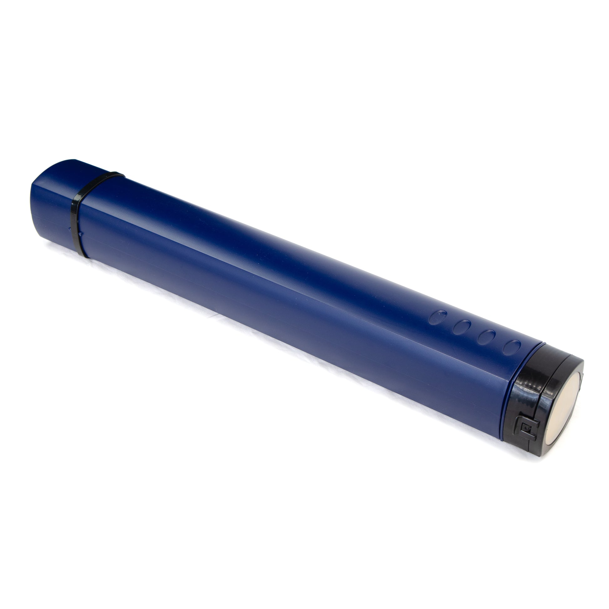 Poster storage tube with secure cap and protective casing
