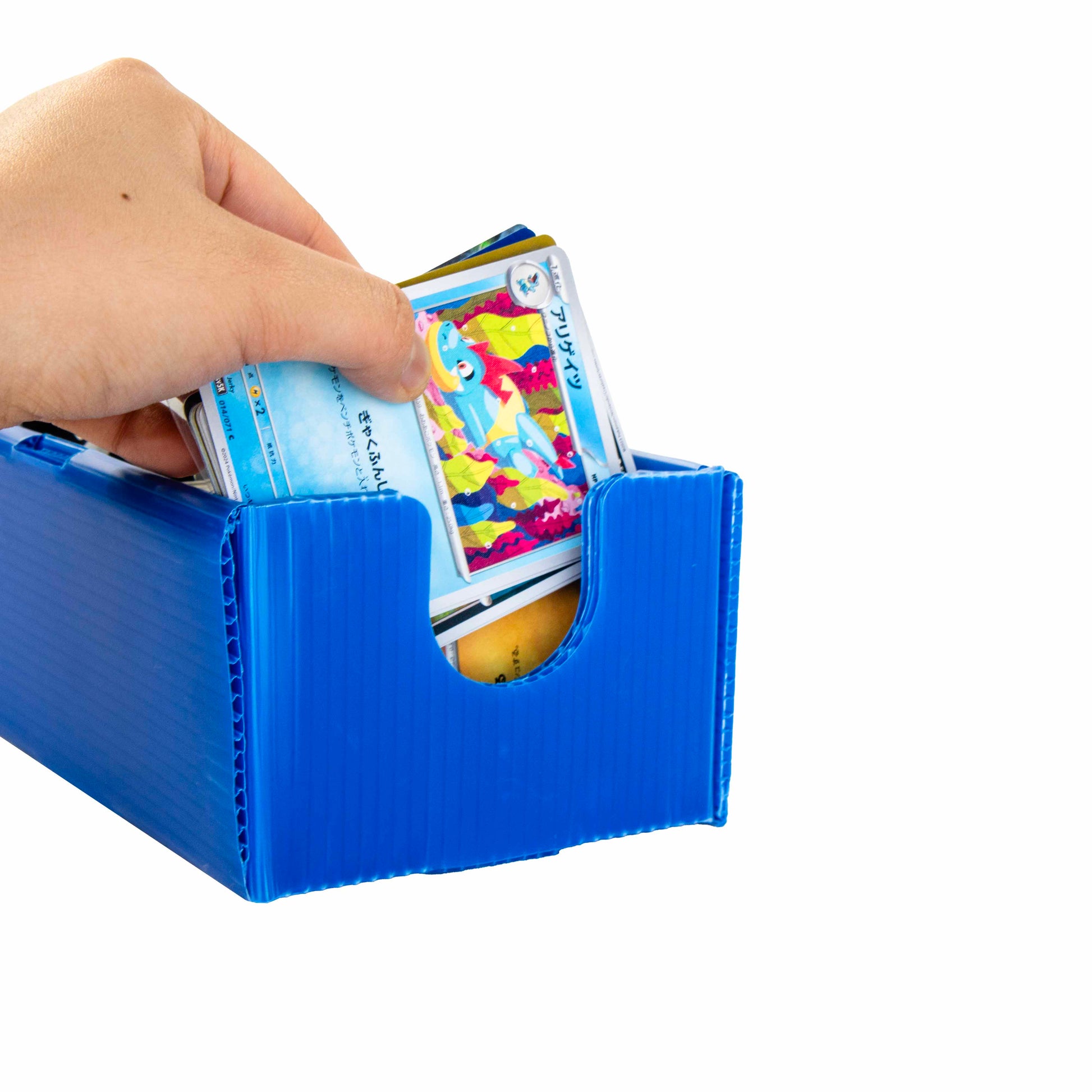 Standard Card Storage Box – lifestyle in use, trading card protection