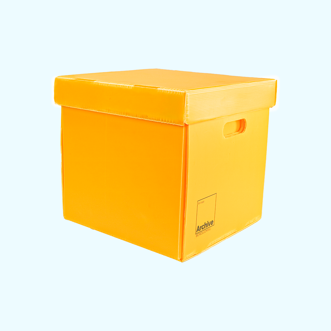 12" Vinyl LP Record Storage Box – front view, vinyl record storage