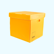 12" Vinyl LP Record Storage Box – front view, vinyl record storage