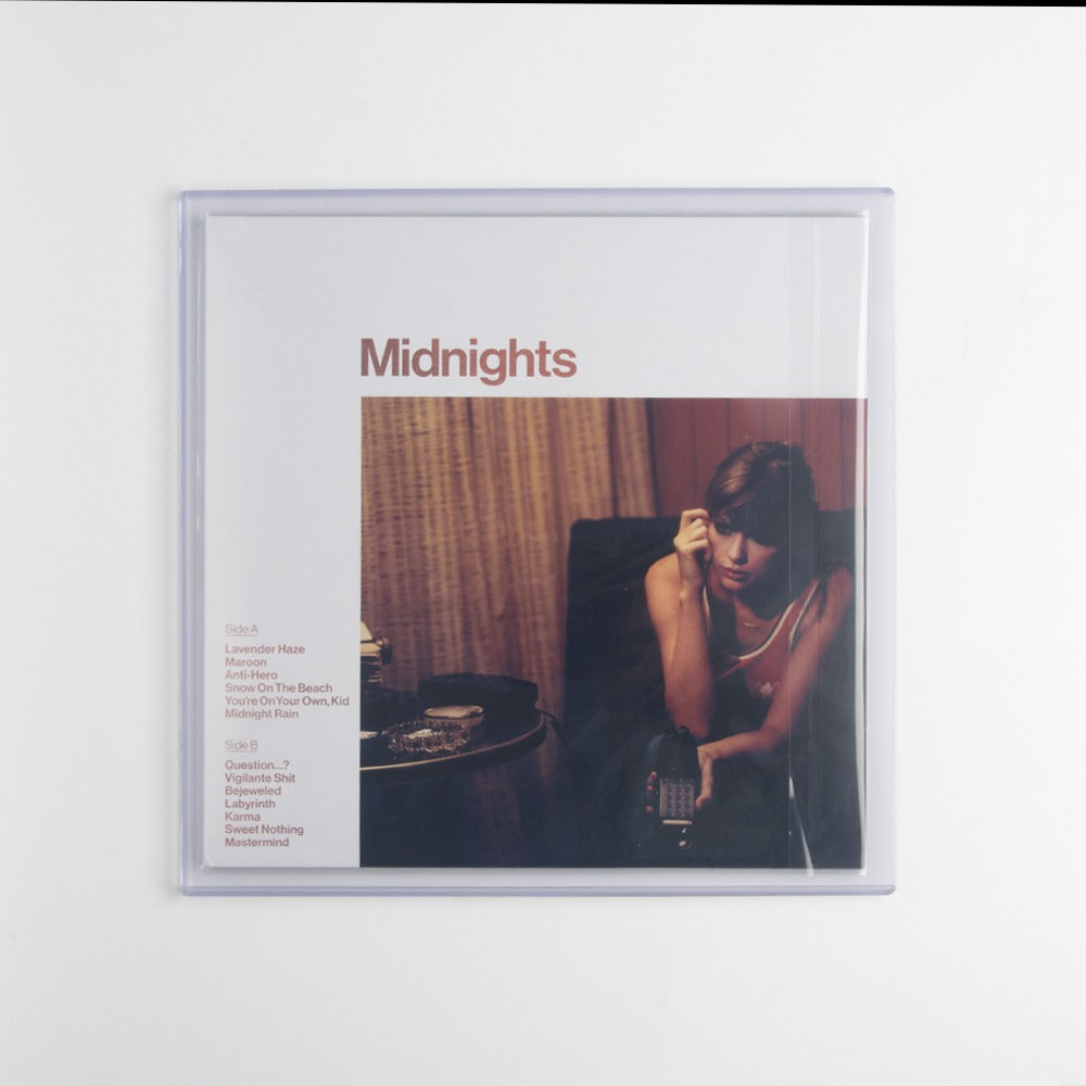 12-inch vinyl record toploaders for protecting LP covers and sleeves — made from crystal-clear, archival-safe polypropylene.