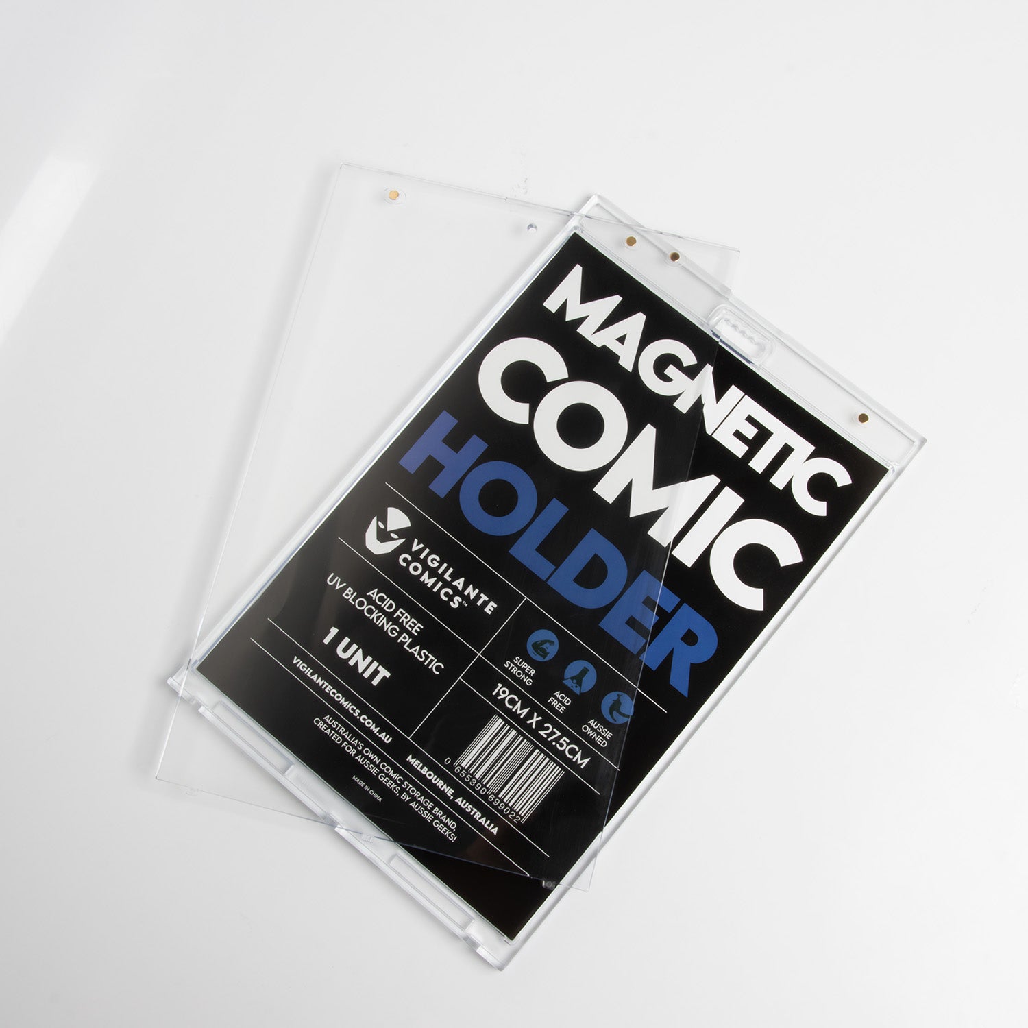 magnetic comic book holder display case strong plastic cover comic protection storage