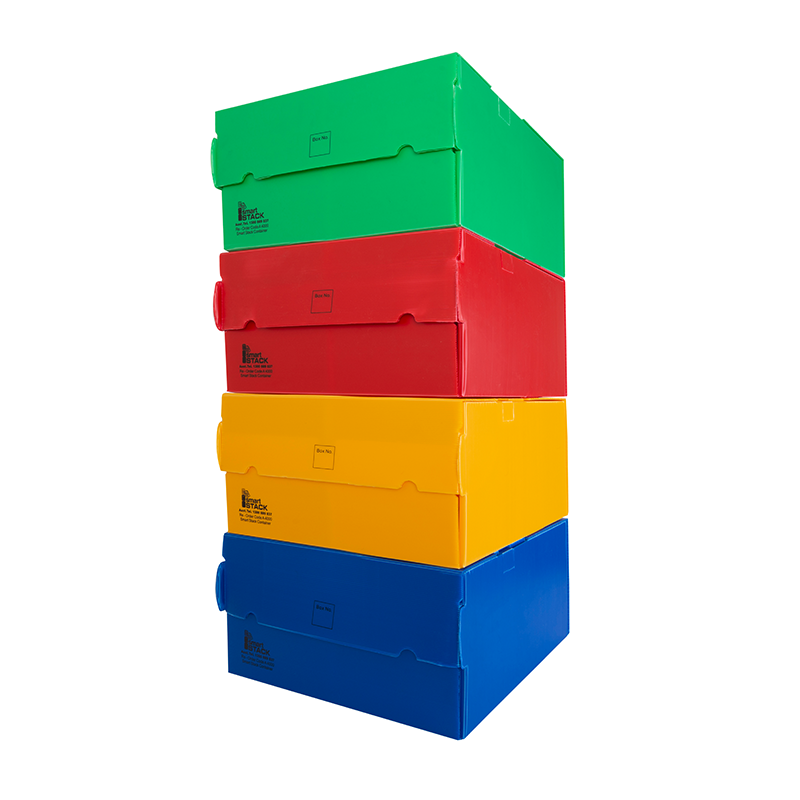 stacking archive box system starter kit strong plastic box front opening 