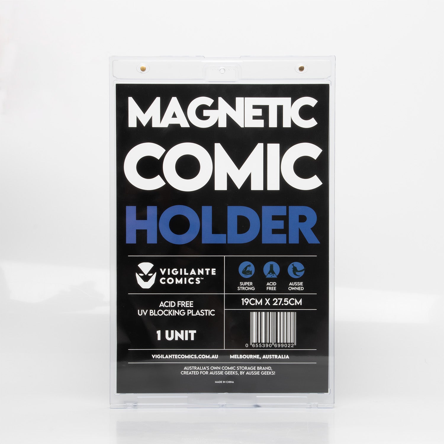 magnetic comic book holder display case strong plastic cover comic protection storage.