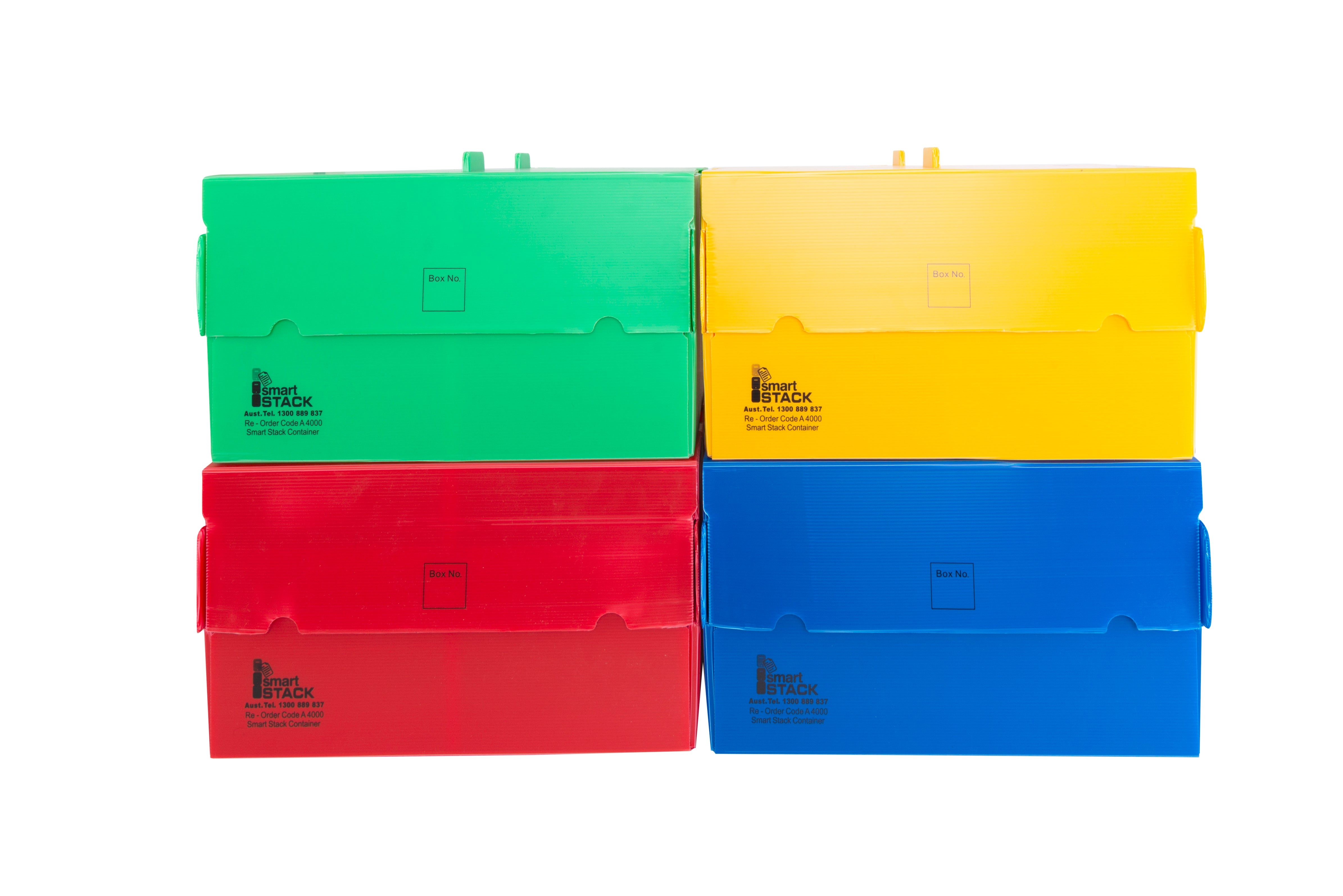 plastic stacking box outer strong front opening